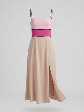 Maeve Colorblock Strappy Slip Midi Dress NWT, Size 4